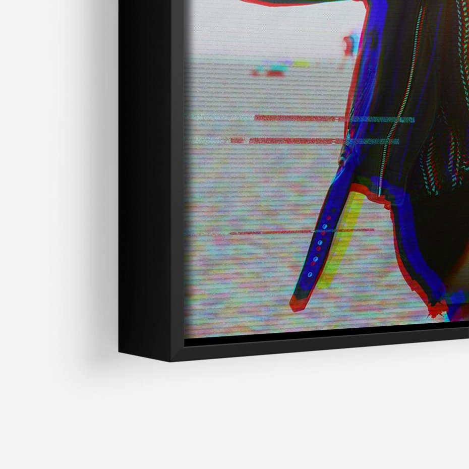 Obraz w ramie 100x70 - Taniec tęsknot - zdjęcie w stylu retro, dodane kolorowe akcenty - rama czarna