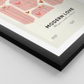 Plakat w ramie 40x50 - Nowoczesna Miłość - nowoczesna grafika, pastelowe kolory - rama czarna