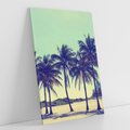 Obraz na płótnie 50x70 - Idylliczna Plaża z Palmami - palmy, plaża