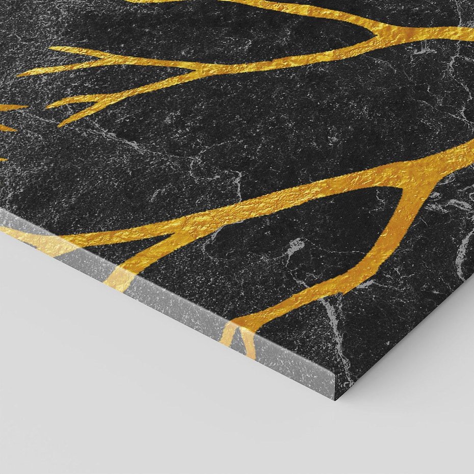 Obraz na płótnie 70x100 - Marmurowe Drzewa Snu - złote gałęzie, drzewa