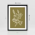 Plakat w ramie 30x40 - Przenikające Barwy - abstrakcyjna roślina, kwiaty - rama czarna