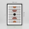 Plakat w ramie 50x70 - Plakat w Stylu Abstrakcji - geometryczna grafika, plakat - rama czarna