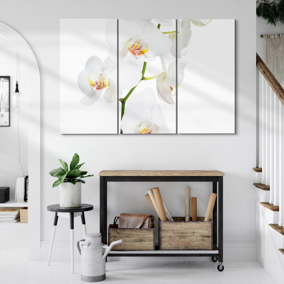 Obraz na płótnie 120x80 - Ekskluzywny Relaks - storczyk, spa