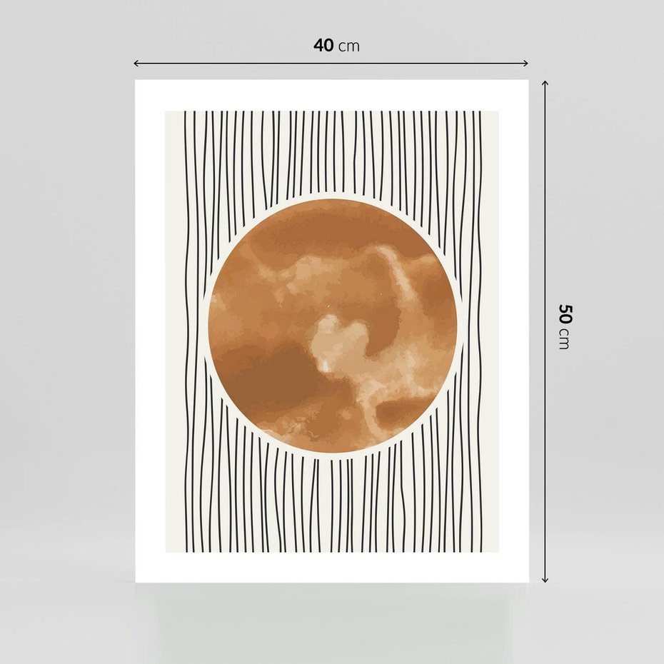 Plakat bez ramy 40x50 - Eteryczne Krągłe Echa - boho obraz, geometria