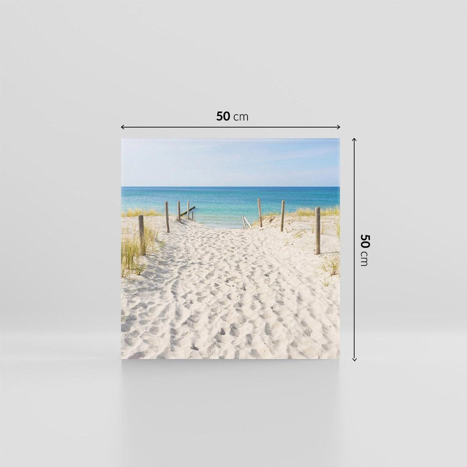 Obraz na płótnie 50x50 - Harmonia plażowego morza - plaża, morze