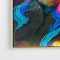 Obraz w ramie 70x100 - Bujna Ekspresja - grafika komputerowa, przypomina obraz olejny - rama drewno
