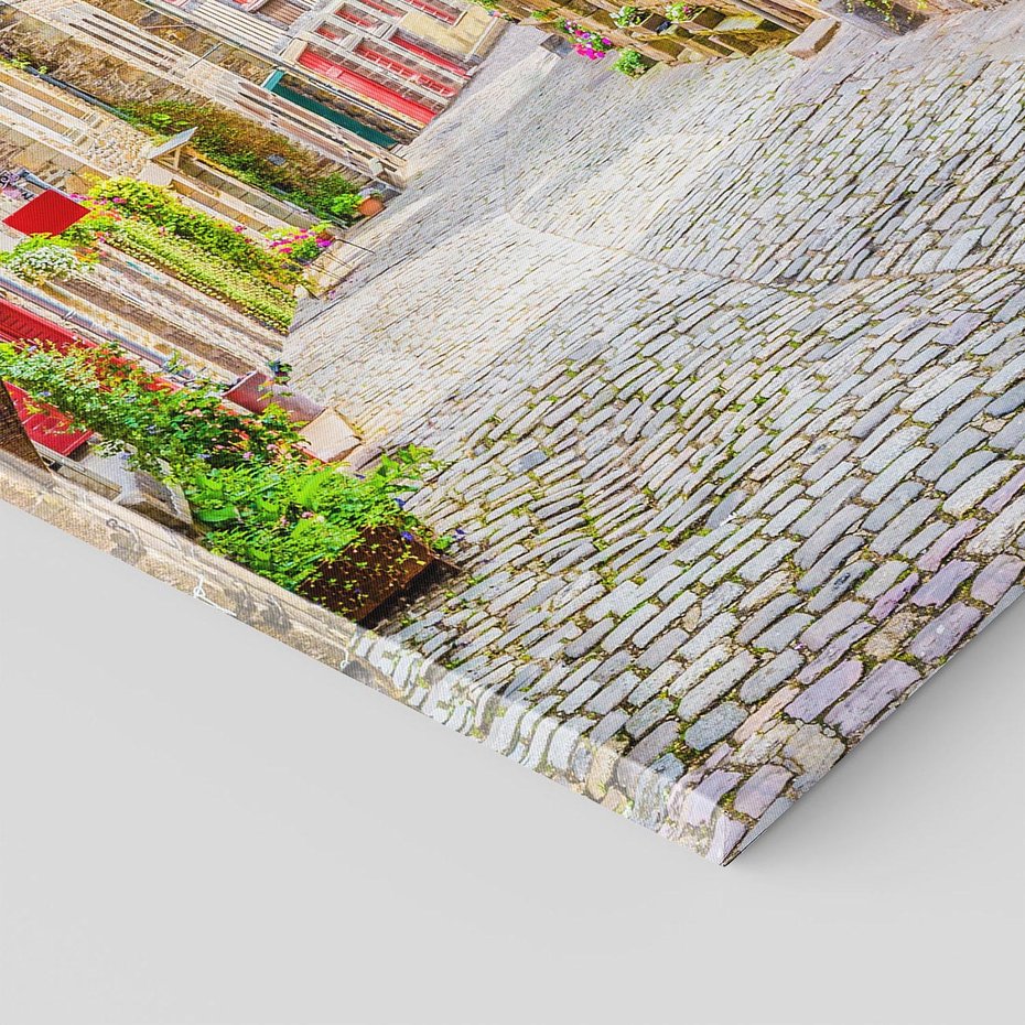 Obraz na płótnie 70x100 - Uliczka w mieście: włoska atmosfera - uliczka, miasto