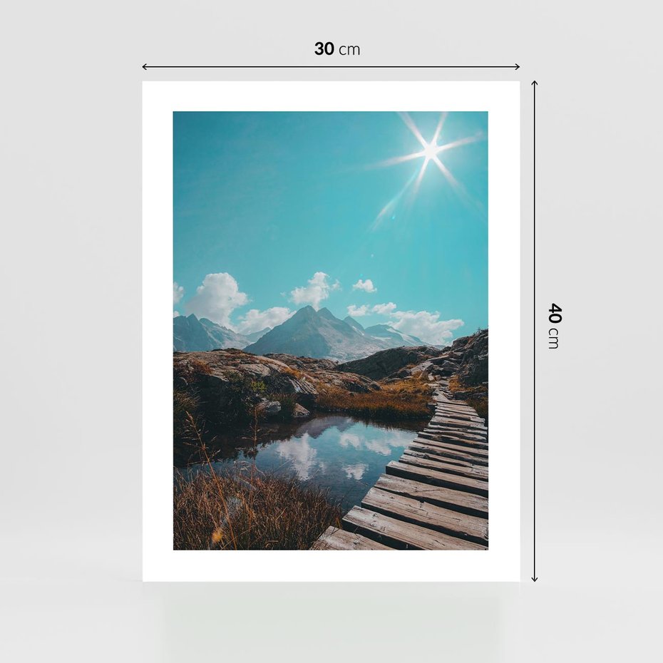 Plakat bez ramy 30x40 - Inspirujący Pejzaż - ścieżka, górska