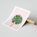 Plakat bez ramy 30x40 - Egzotyczna Roślinność - liście, monstera