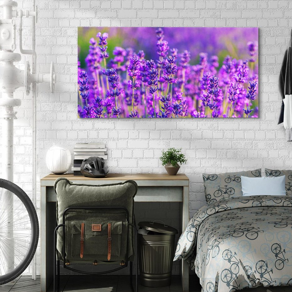 Obraz na płótnie 140x70 - Zaklęta lawenda - lawenda, kwiaty