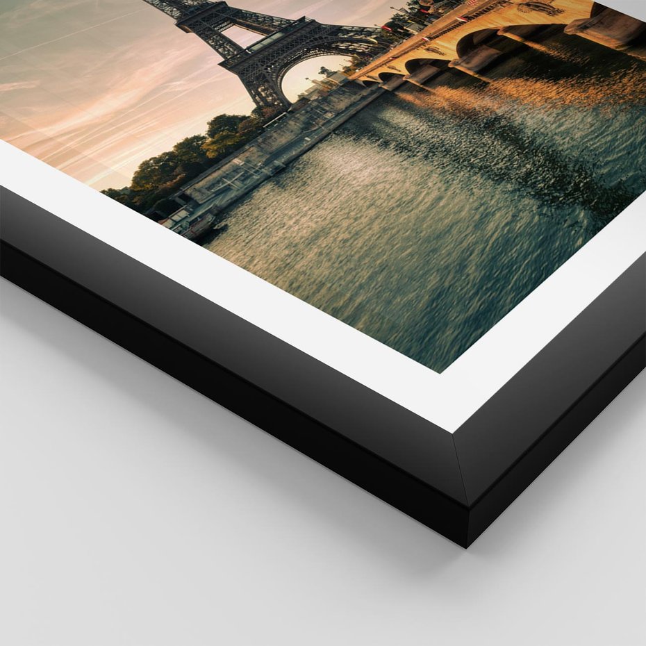 Plakat w ramie 40x50 - Paryski Szczyt - Paryż, wieża - rama czarna