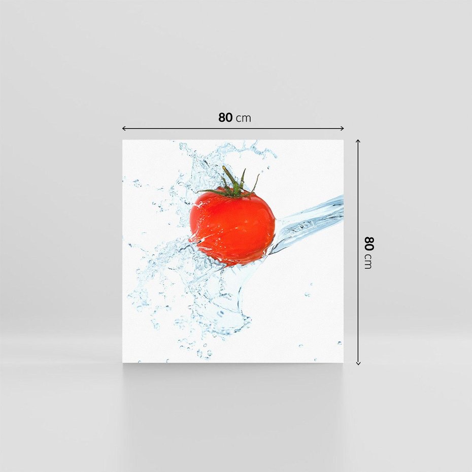 Obraz na płótnie 80x80 - Apetyczna KuchniaNowoczesna Ekspresja - pomidor, jedzenie