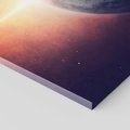 Obraz na płótnie 80x120 - Kosmiczne spotkanie: ziemia i słońce - kosmos, ziemia