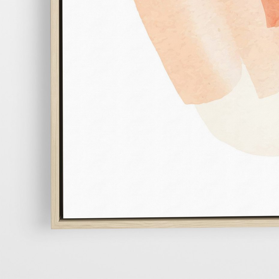 Obraz w ramie 80x120 - Rozbijające Plamy - abstrakcyjne akwarelowe plamy, minimalizm - rama drewno