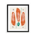 Plakat w ramie 40x50 - Księga Barw - abstrakcyjne formy, dominujący kolor pomarańczowy - rama czarna
