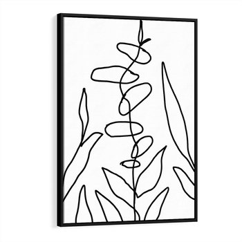 Obraz w ramie 50x70 - Liście Mocy - mroczna sztuka, minimalizm - rama czarna