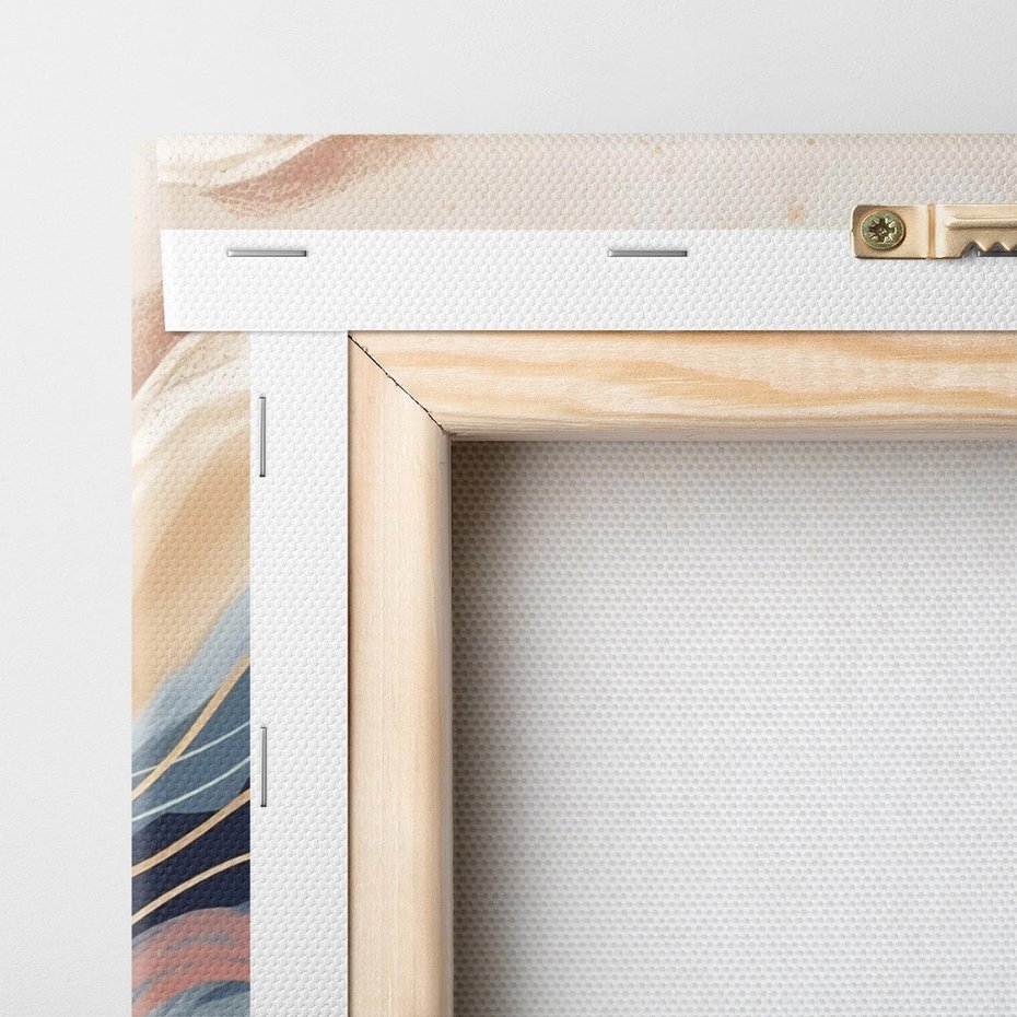 Obraz na płótnie 60x60 - Ukojenie Współczesności - abstrakcyjne fale, gładkie linie