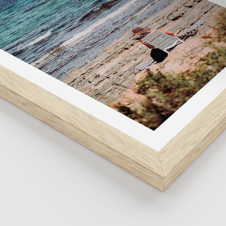 Plakat w ramie 30x40 - Relaks na Plaży - wakacje, plaża - rama drewno