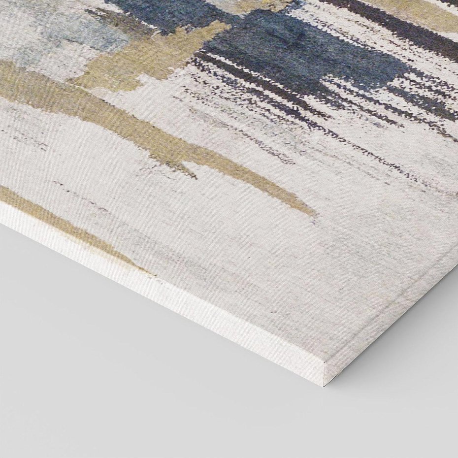 Obraz na płótnie 50x50 - Odyseja w świetle i cieniu - abstrakcja, porysowana ściana