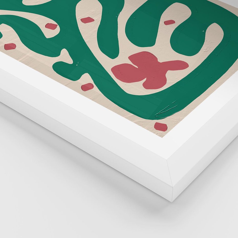 Plakat w ramie 50x70 - Boho Widoki - abstrakcyjny obraz, plakat - rama biała