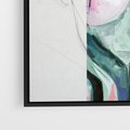 Obraz w ramie 100x70 - Niezakończona Piękność - abstrakcyjny obraz olejny, portret kobiety - rama czarna