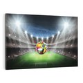 Obraz na płótnie 100x70 - Piłka nożna na stadionie: Pasja sportu - stadion, piłka
