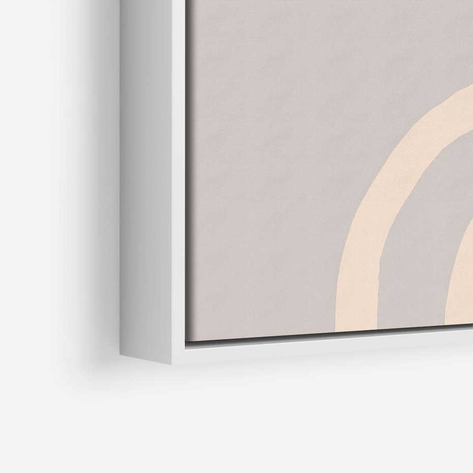 Obraz w ramie 50x50 - Wystylizowana Rewolucja - minimalistyczny obraz, nowoczesny - rama biała