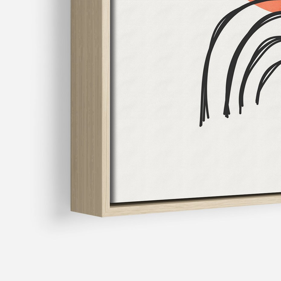 Obraz w ramie 70x100 - Lustrzane Widzenie - koło, boho styl - rama drewno