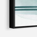Obraz w ramie 70x100 - Turkusowy Świat - minimlizm, abstrakcja - rama czarna