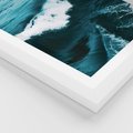 Plakat w ramie 40x50 - Wibracje Oceanu - turkusowy ocean, fale - rama biała