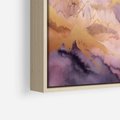 Obraz w ramie 100x70 - Pastelowe Wzgórza - pastelowe, różowe góry - rama drewno