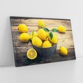 Obraz na płótnie 70x50 - Ożywczy koszyk - cytryny, koszyk