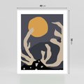 Plakat bez ramy 40x50 - Tajemniczy Księżyc - nowoczesna sztuka, plakat