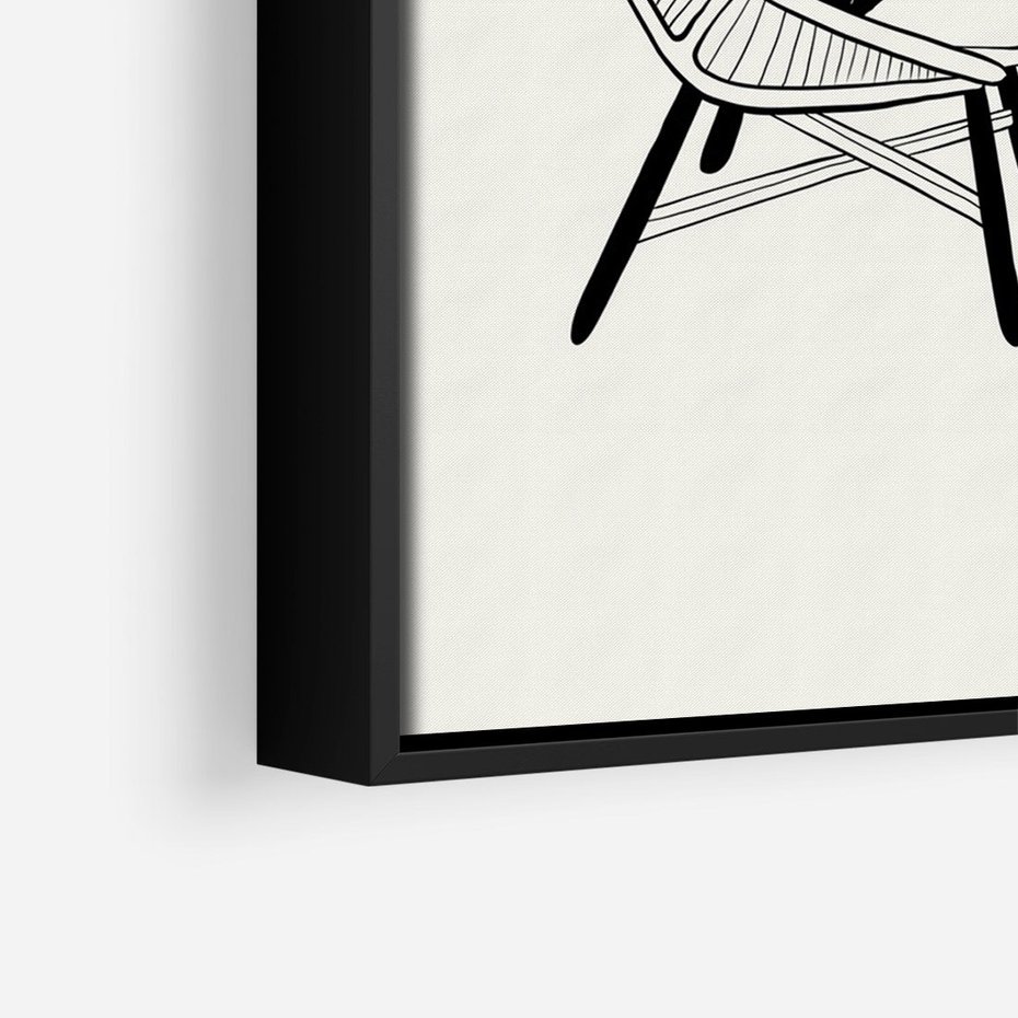 Obraz w ramie 50x70 - Boho Elegancja - boho wnętrze, salon - rama czarna