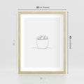 Plakat w ramie 30x40 - Rozkwitające Echa - szkic, minimalizm - rama drewno