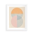 Plakat w ramie 40x50 - Migotliwe Wzory - geometryczne kształty, koła - rama biała