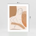 Plakat bez ramy 30x40 - Sztuka Prostoty - kobieta, szkic
