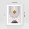 Plakat w ramie 40x50 - Geometryczny Blask - nowoczesna grafika, geometria - rama biała