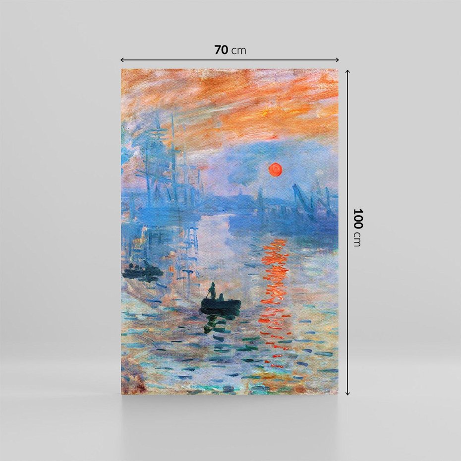 Obraz na płótnie 70x100 - Impresja Wschód Słońca 1872, Claude Monet - Reprodukcja - reprodukcja, obraz na płótnie