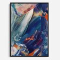 Obraz w ramie 50x70 - Rytmy ukrytych pragnień - chaos i abstrakcja, plamy koloru - rama czarna