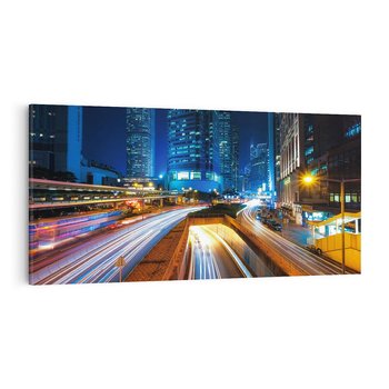 Obraz na płótnie 120x60 - Nocne miasto w Japonii: Tajemnicza atmosfera - Japonia, miasto