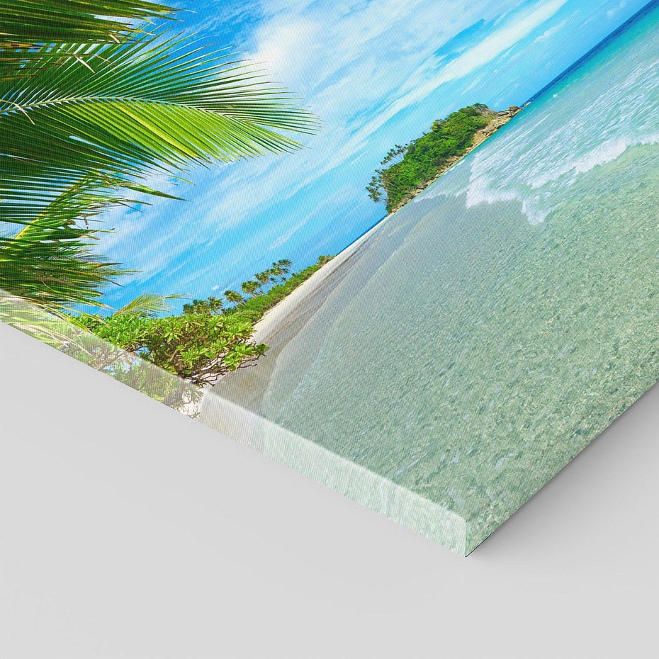 Obraz na płótnie 60x60 - Ucieczka do Raju - wyspa tropikalna, plaża