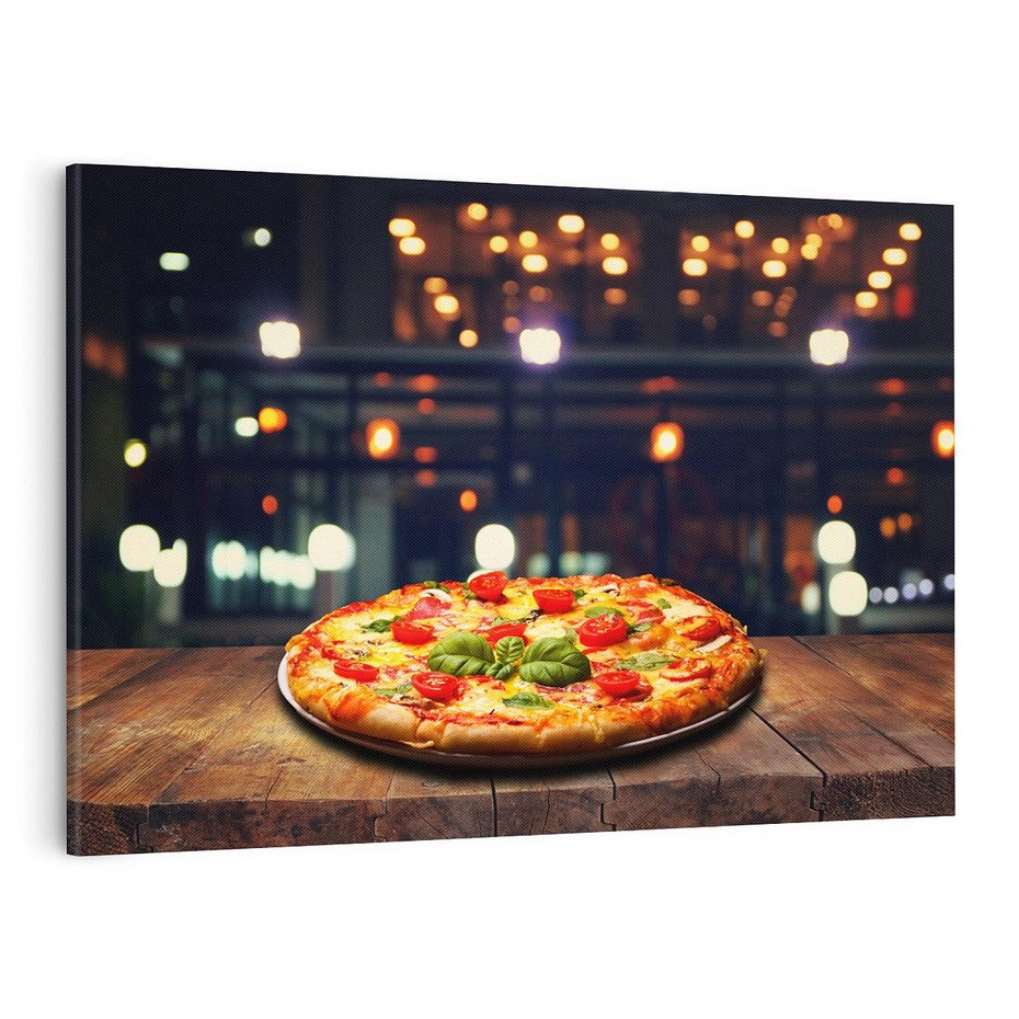 Obraz na płótnie 70x50 - Smak i tradycja - pizza, Włochy