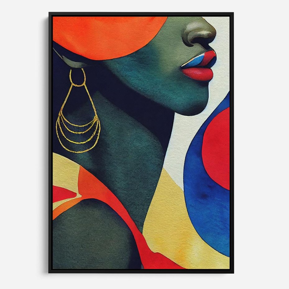 Obraz w ramie 50x70 - Kolory Kobiety - mural, abstrakcja - rama czarna