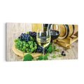 Obraz na płótnie 140x70 - Wino winogrona i kieliszki - wino, winogrona