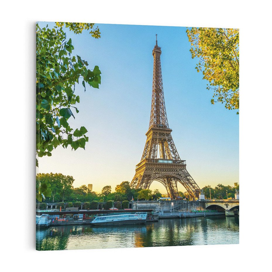 Obraz na płótnie 70x70 - Wieża Eiffla w blasku - Paryż, Francja