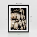 Plakat w ramie 30x40 - Tradycyjne Beczki - beczki, rustykalna fotografia - rama czarna