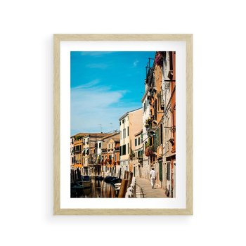 Plakat w ramie 30x40 - Magia Miejskiego Krajobrazu - uliczka, perspektywa - rama drewno