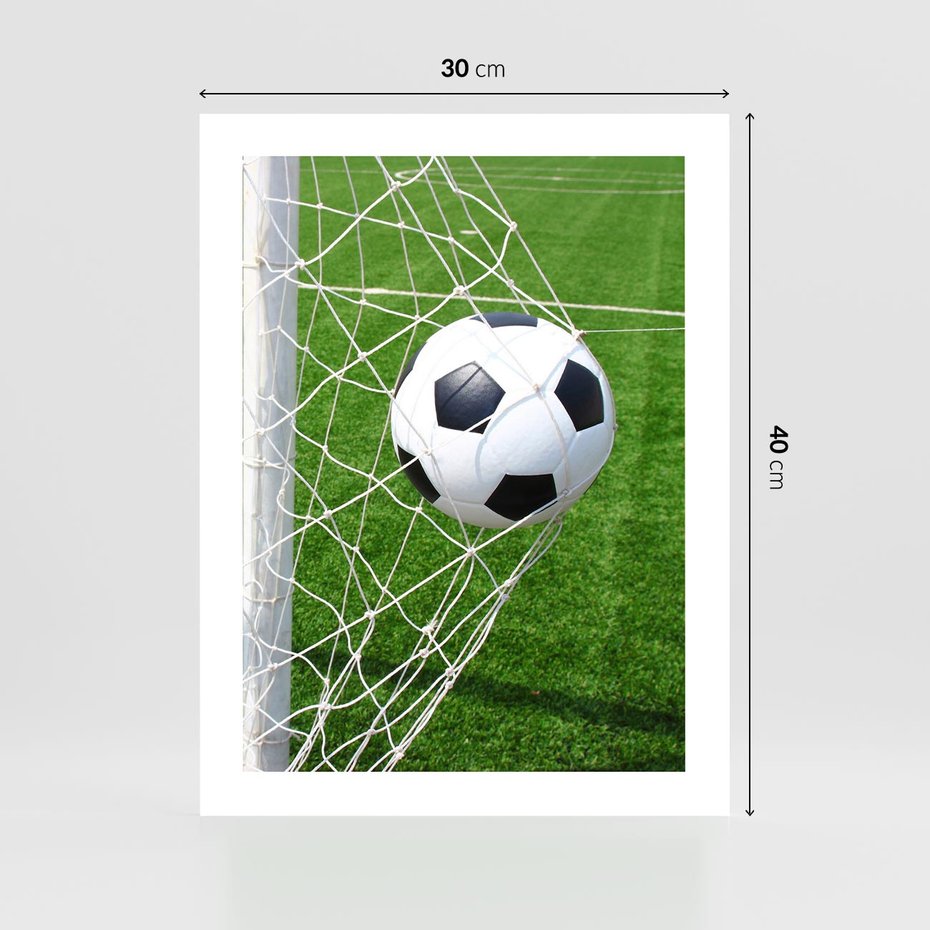 Plakat bez ramy 30x40 - Namiętność Piłki i Gola - piłka nożna, gol