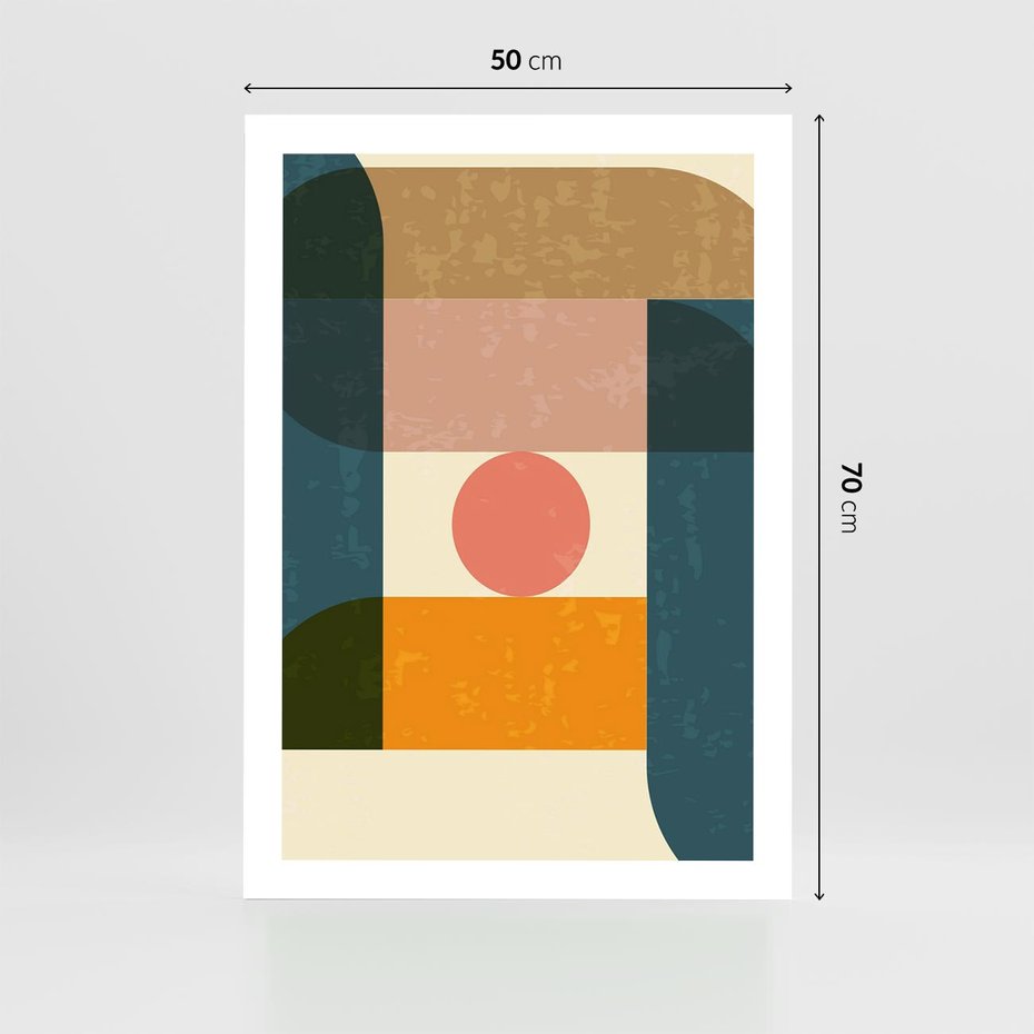 Plakat bez ramy 50x70 - Geometryczna Ekspresja - geometria, plakat